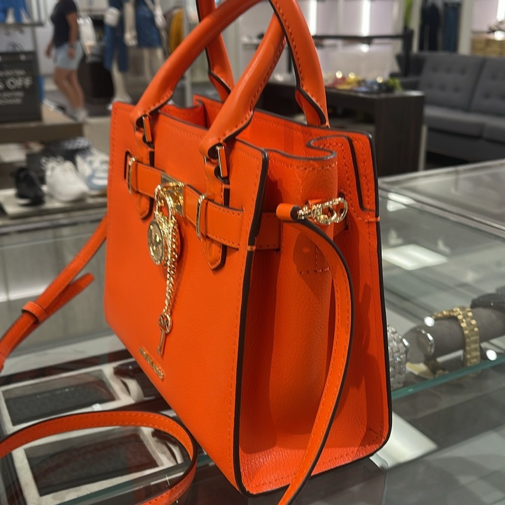 Michael Kors Hamilton Small Satchel Shoulder Crossbody Bag 
Poppy 
NWT - Picture 4 of 16